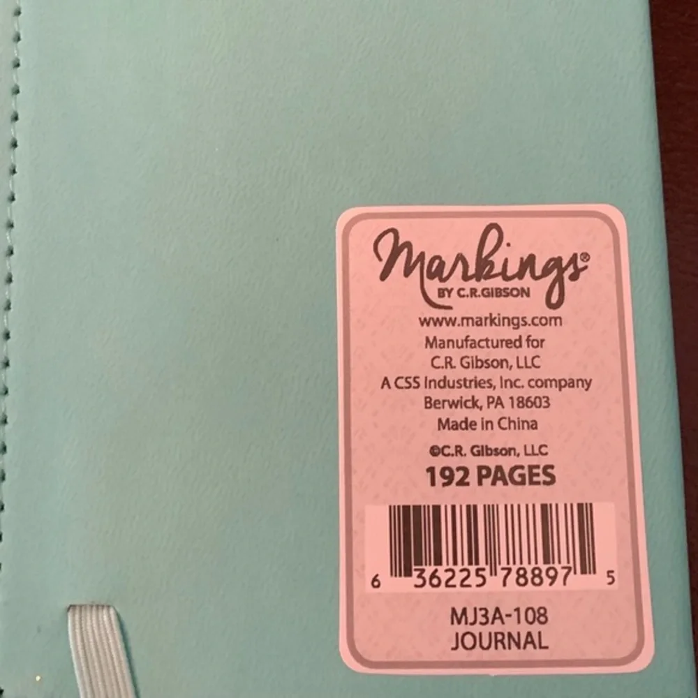 leather aqua Journal by C.R GIBSON 192 pages